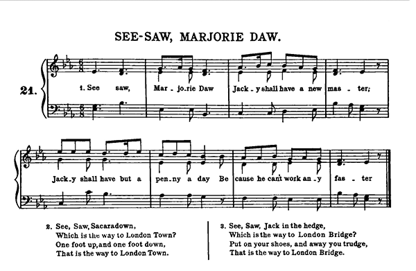 See Saw, Margery Daw sheet music