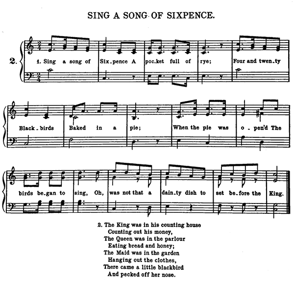 Sing a Song of Sixpence sheet music