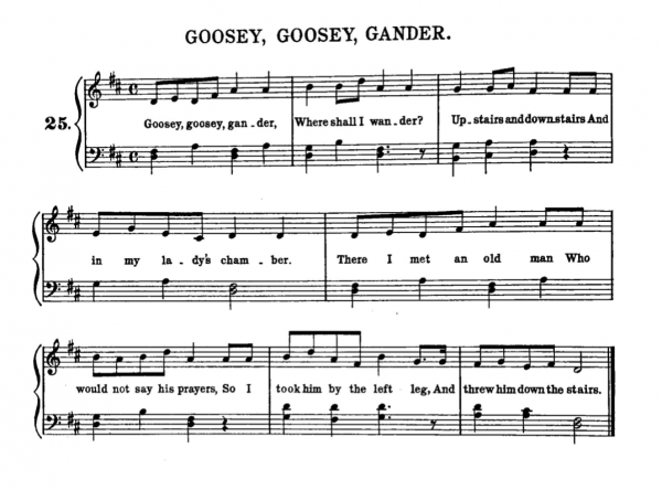 Goosey, Goosey, Gander sheet music
