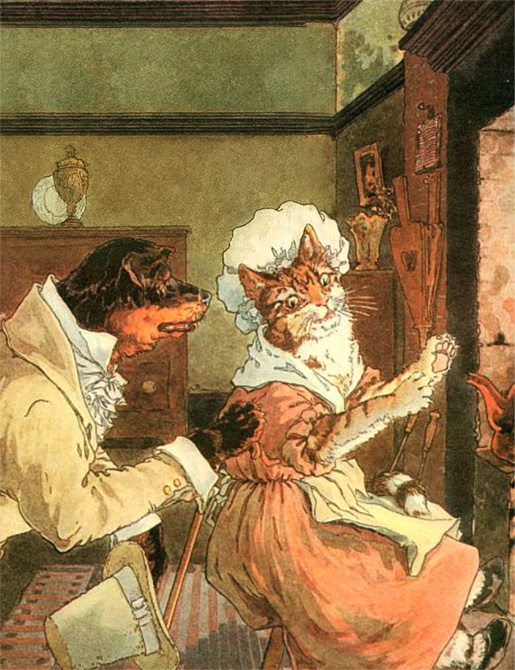 Pussy-Cat Sits by the Fire